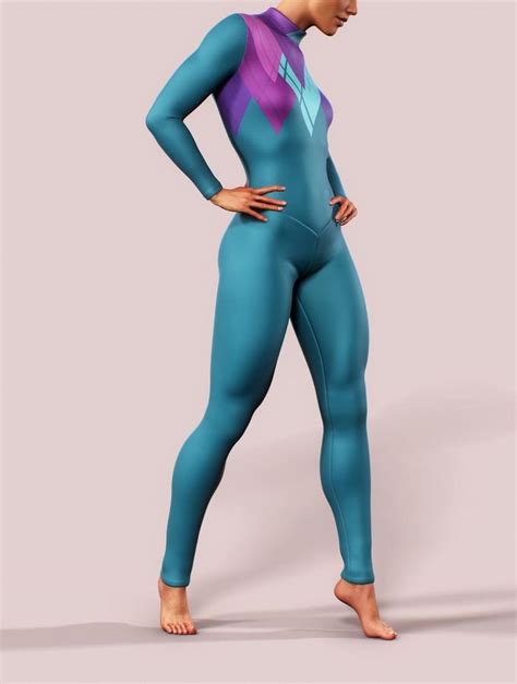 Turquoise Long Sleeve Bodysuit Workout Lycra Jumpsuit Blue Etsy Tights Jumpsuit Long Sleeve