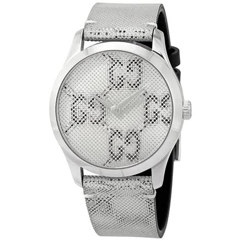 Gucci Unisex G Timeless Gg Motif Hologram Dial Watch Ya1264058