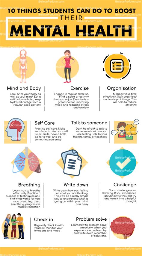 10 Things Students Can Do To Boost Their Mental Health Believeperform