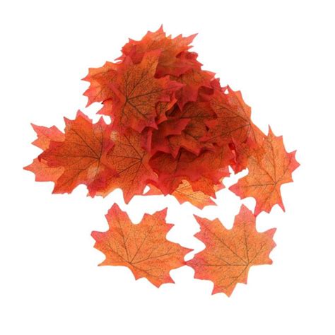 Pack Of 100pcs Artificial Fall Autumn Maple Leaf Silk Leaves Wedding