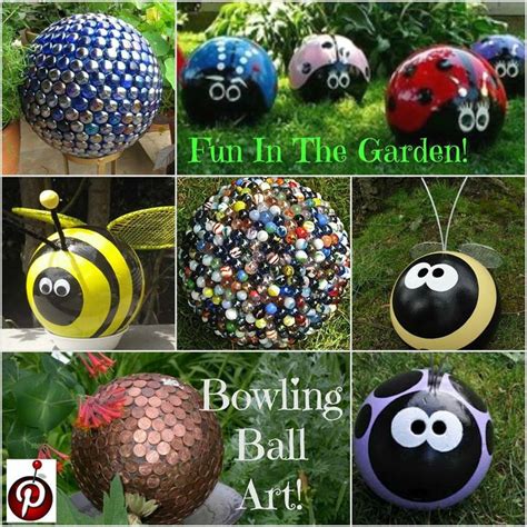 Bowling Balls In The Garden Bowling Ball Art Bowling Ball Crafts