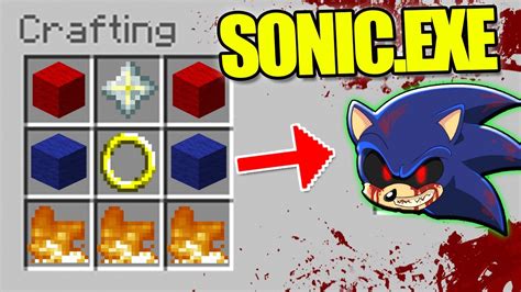 How To Summon Sonicexe Minecraft Crafting Killer Sonic The Hedgehog