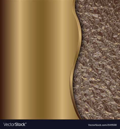 Abstract Bronze Background With Curve And Foil Vector Image