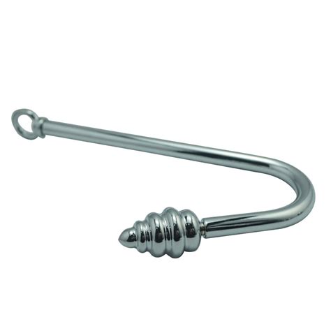 Small Size Single Thread Ball Metal Anal Hook Butt Plug Dilator
