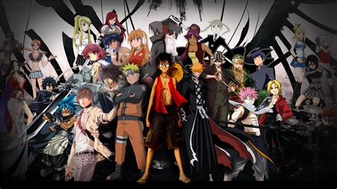 Online Crop Assorted Anime Characters Digital Wallpaper Hd Wallpaper