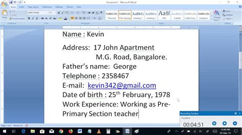 Match your achievements to duties and skills shown in the job description. How to write a curriculum vitae (CV format, Sample or ...