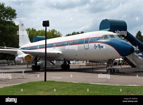 the “lisa marie ” a convair 880 business jet owned by elvis presley at the graceland museum
