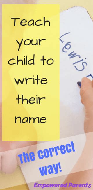 How To Teach A Child To Write Their Name Teaching Kids To Write Name