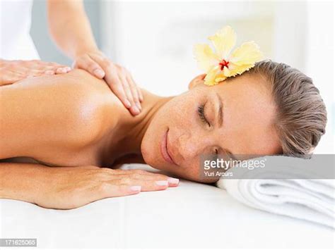 South Africa Cape Town Woman Receiving Massage In Spa Photos And Premium High Res Pictures