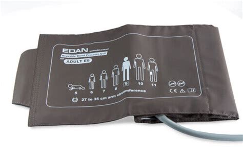 Edan E9 Reusable Nibp Adult Blood Pressure Cuff 27 35cm W Metal