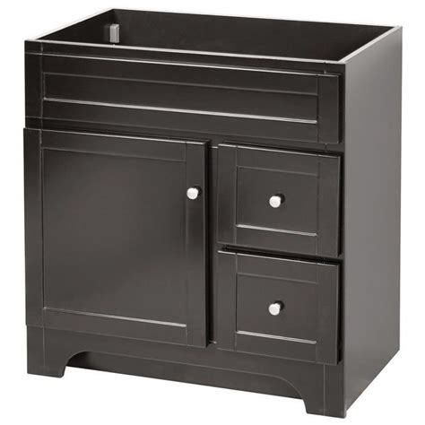 W bath vanity in rosewood with reinforced acrylic vanity top in white with white basin. Worthington Bathroom Vanity Base | Bathroom vanities ...
