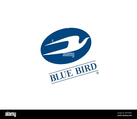 Blue Bird Corporation Rotated Logo White Background Stock Photo Alamy