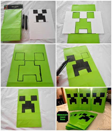 Running Away I Ll Help You Pack Minecraft Birthday Party Creeper Treat Bags