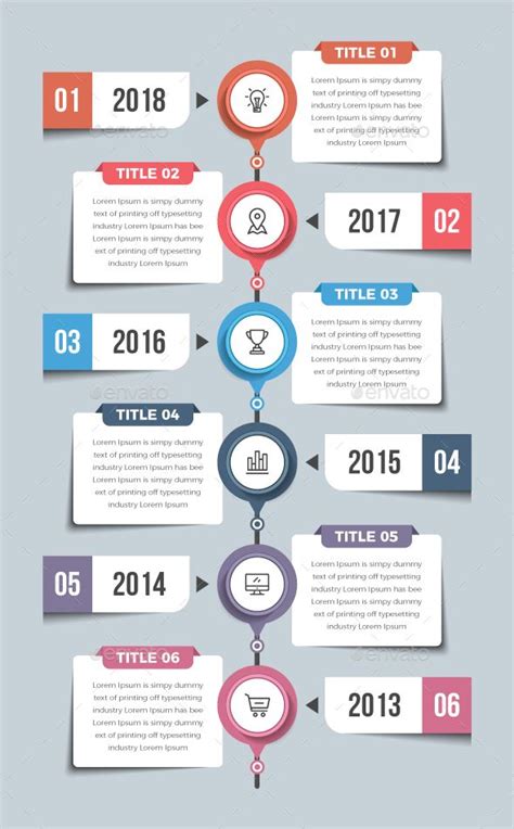 Modern Timeline Infographics Graphic Design Infographic Timeline
