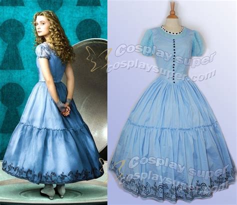 Costumes Alice In Wonderland Cosplay Tim Burtons Alice Blue Dress