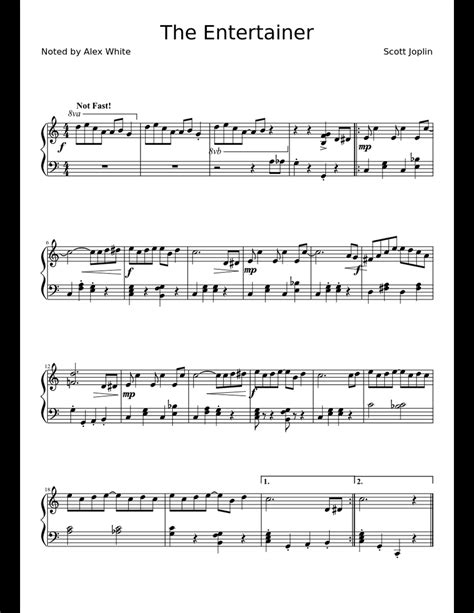 How to play the entertainer on piano by scott joplin (with free piano sheet). The Entertainer sheet music download free in PDF or MIDI