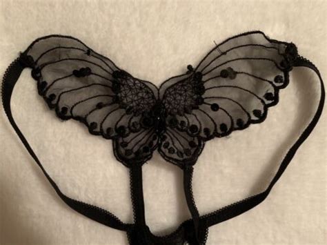 Womens Sexy Crotchless Butterfly Panties EBay