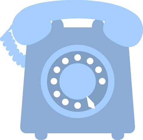 Blue Rotary Telephone Clipart Free Download Transparent Png Creazilla
