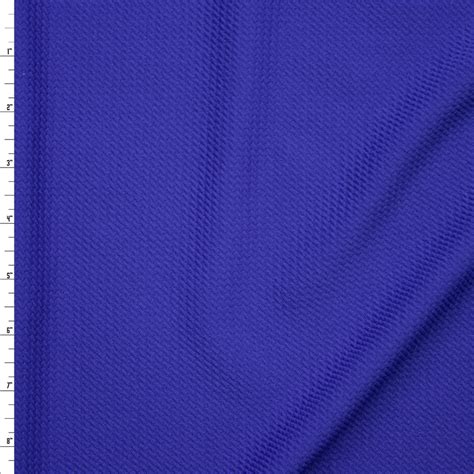 Cali Fabrics Solid Royal Blue Braided Texture Liverpool Knit Fabric By