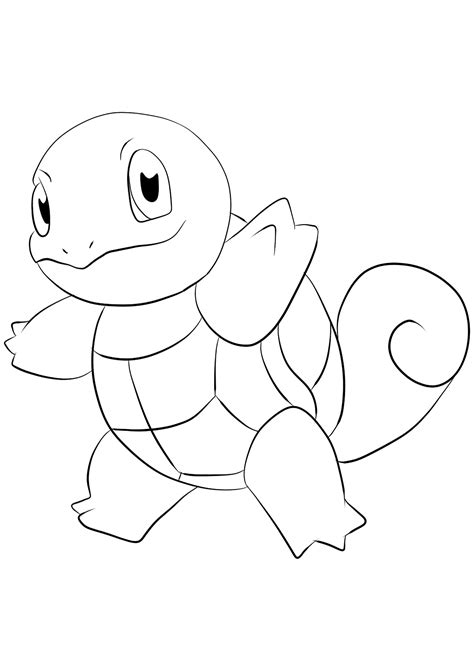 Pokemon Squirtle Coloring Pages Sketch Coloring Page