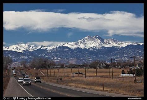 Rocky Mountains From Front Range In Winter Colorado Usa Color