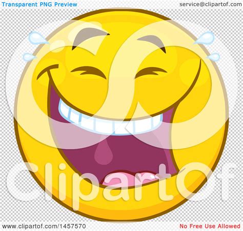 Clipart Of A Cartoon Laughing Emoji Smiley Face Royalty Free Vector