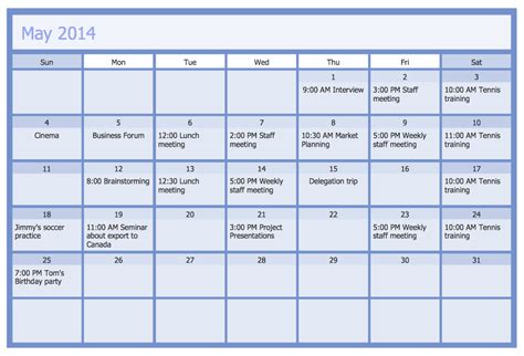 Business Calendar Business Calendar Example How To Create And