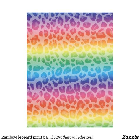 Rainbow Leopard Print Pattern Fleece Blanket Zazzle Rainbow Leopard
