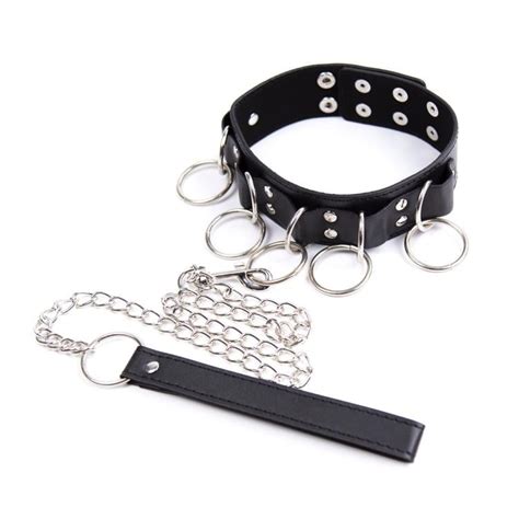 Cosplay Device Female Sex Collar Chain Leash For Bondage Play Games