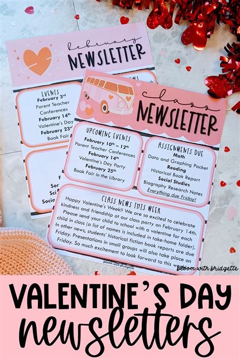 Valentines Day Newsletter Templates Newsletter Templates Math