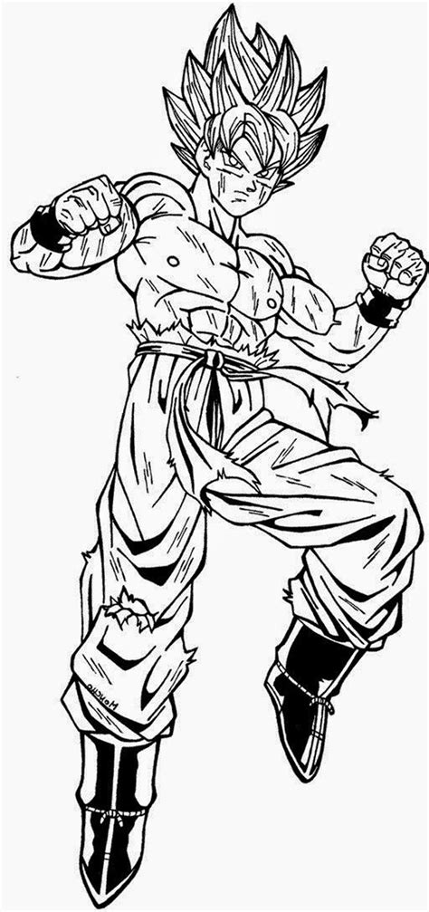 Imagen Para Dibujar De Goku En Modo Super Sayajin Dibujos De