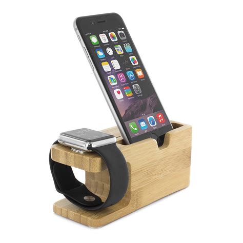Apple Watch And Iphone Charging Stand Bamboo Proporta