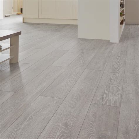 Howdens Professional V Groove Light Grey Oak Laminate Flooring 222m²
