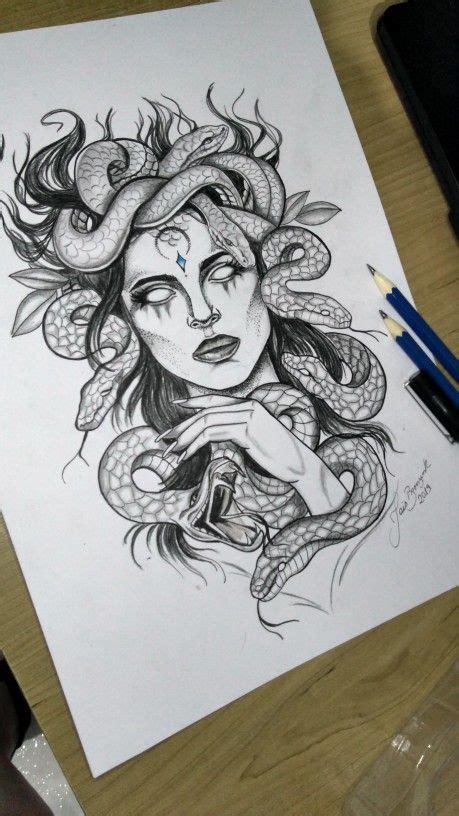 Medusa tattoos for girls, men & women. Medusa art | Tattoo design drawings, Medusa tattoo design ...