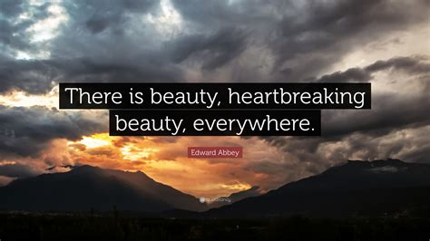 Edward Abbey Quote There Is Beauty Heartbreaking Beauty Everywhere