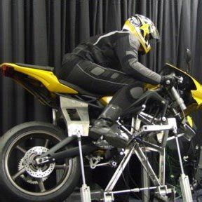 Motorcycle riding simulators for research and development (II). Left