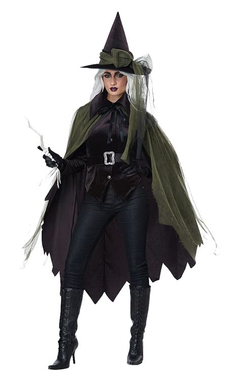 Womens Green And Black Witch Costume Witches Costumes For Women Witch Halloween Costume
