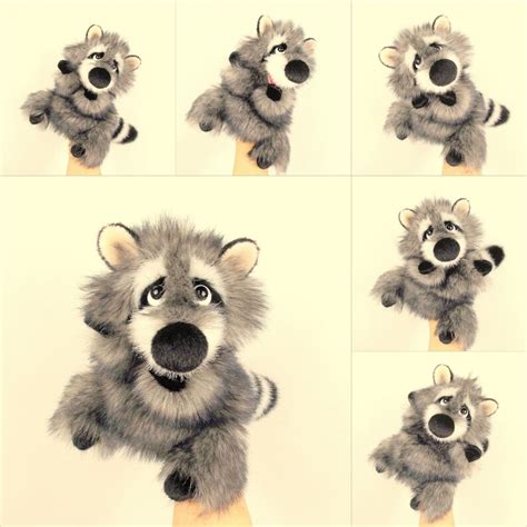 Baby Raccoon Hand Puppet For Home Childrens Theater For Etsy