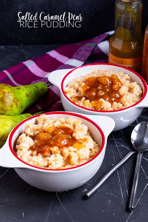Salted Caramel Pear Rice Pudding Dairy Free Annies Noms