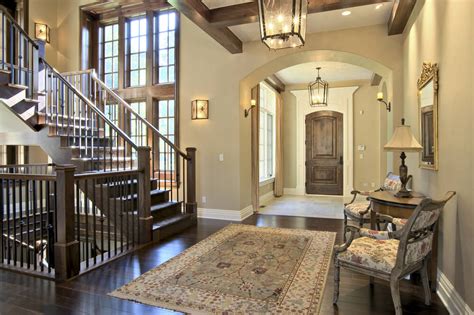 A large open area just inside the entrance of a public building such as a theatre or a hotel…. 20 Stunning Home Foyer Designs