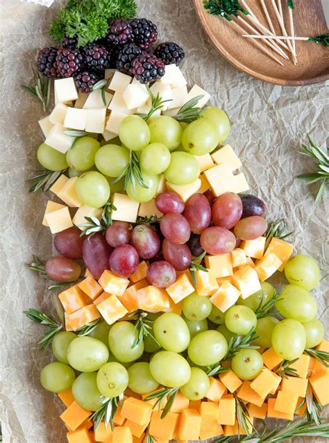 Christmas Tree Fruit And Cheese Platter