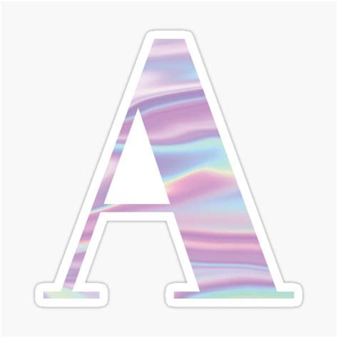 If you convert text into some cool fancy style using symbols to put it into instagram bio, stories, facebook profile, or just post on some forum. Letter A Holographic Stickers | Aesthetic letters ...