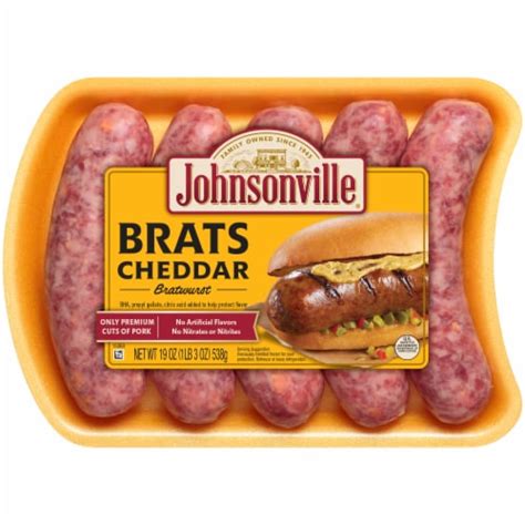 Johnsonville Brats Cheddar Bratwurst 5 Ct 19 Oz City Market