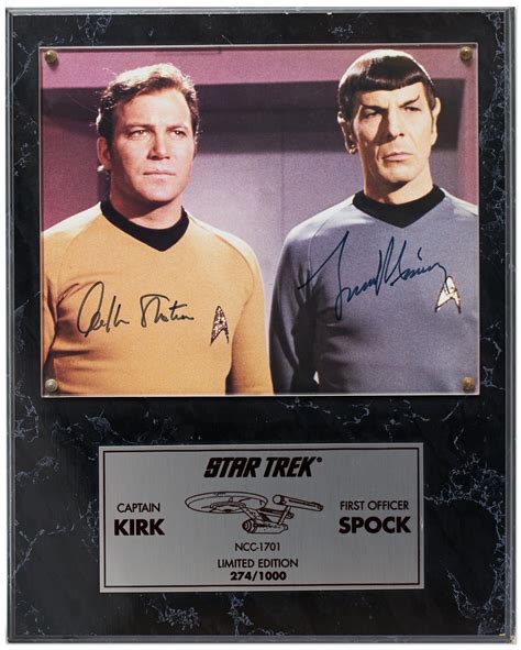 Lot Detail William Shatner And Leonard Nimoy Signed Limited Edition