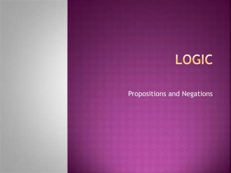 Ppt Logic Powerpoint Presentation Free Download Id1754839