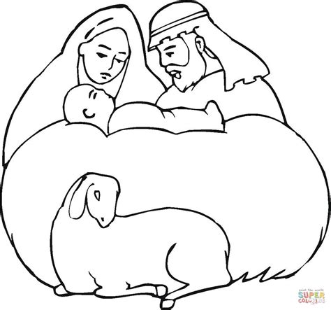 Dibujo De Nacimiento De Jesus Para Colorear Dibujos Cristianos Para