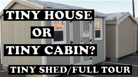 Roof types, shapes and materials are. Tiny House or Tiny Cabin?? | Tiny Shed Full Tour 10x12 - YouTube