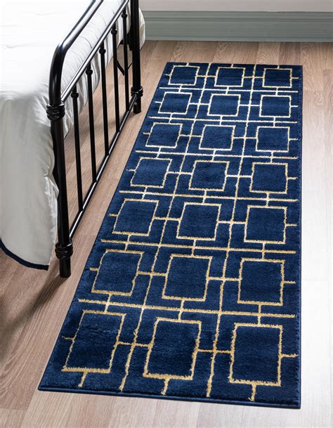 Maybe you would like to learn more about one of these? Navy Blue Gold 2' x 6' Marilyn Monroe™ Glam Deco Runner Rug | Rugs.ca