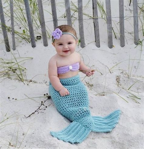 Crocheted Mermaid Tail Newborn Mermaid Outfit Baby Photo Prop Baby