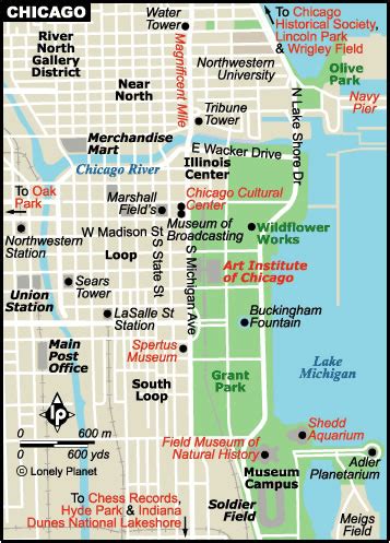 The Magnificent Mile Chicago Map Map